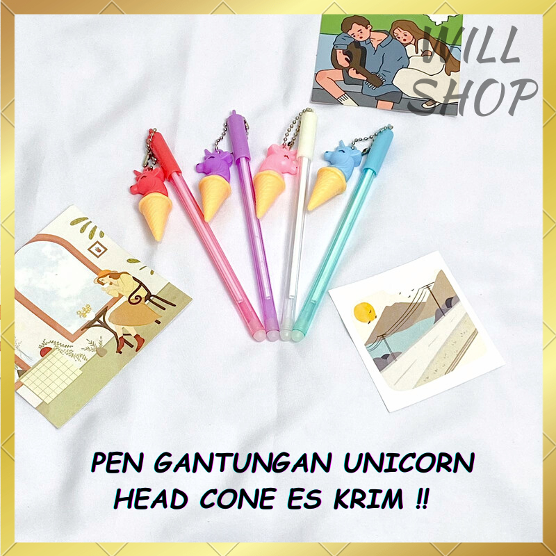 

BOLPEN PULPEN PENA GANTUNGAN RANTAI UNICORN HEAD ES KRIM CONE TERMURAH / BOLPEN TINTA HITAM DI JAMIN NYATA / PEN GEL ALAT TULIS SEKOLAH MURAH BISA COD