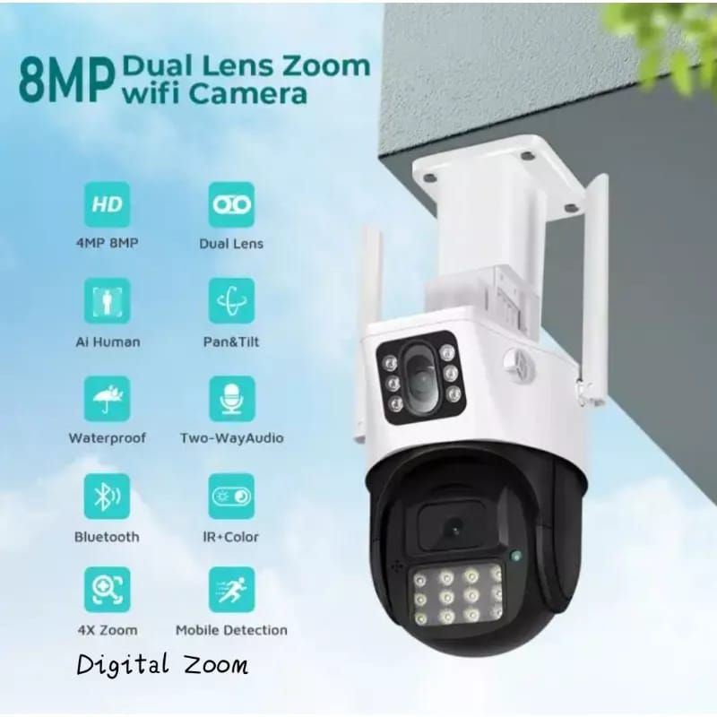IP CAMERA OUTDOOR Wireless CCTV PTZ ULTRA HD XMEYE ICSEE 8MP