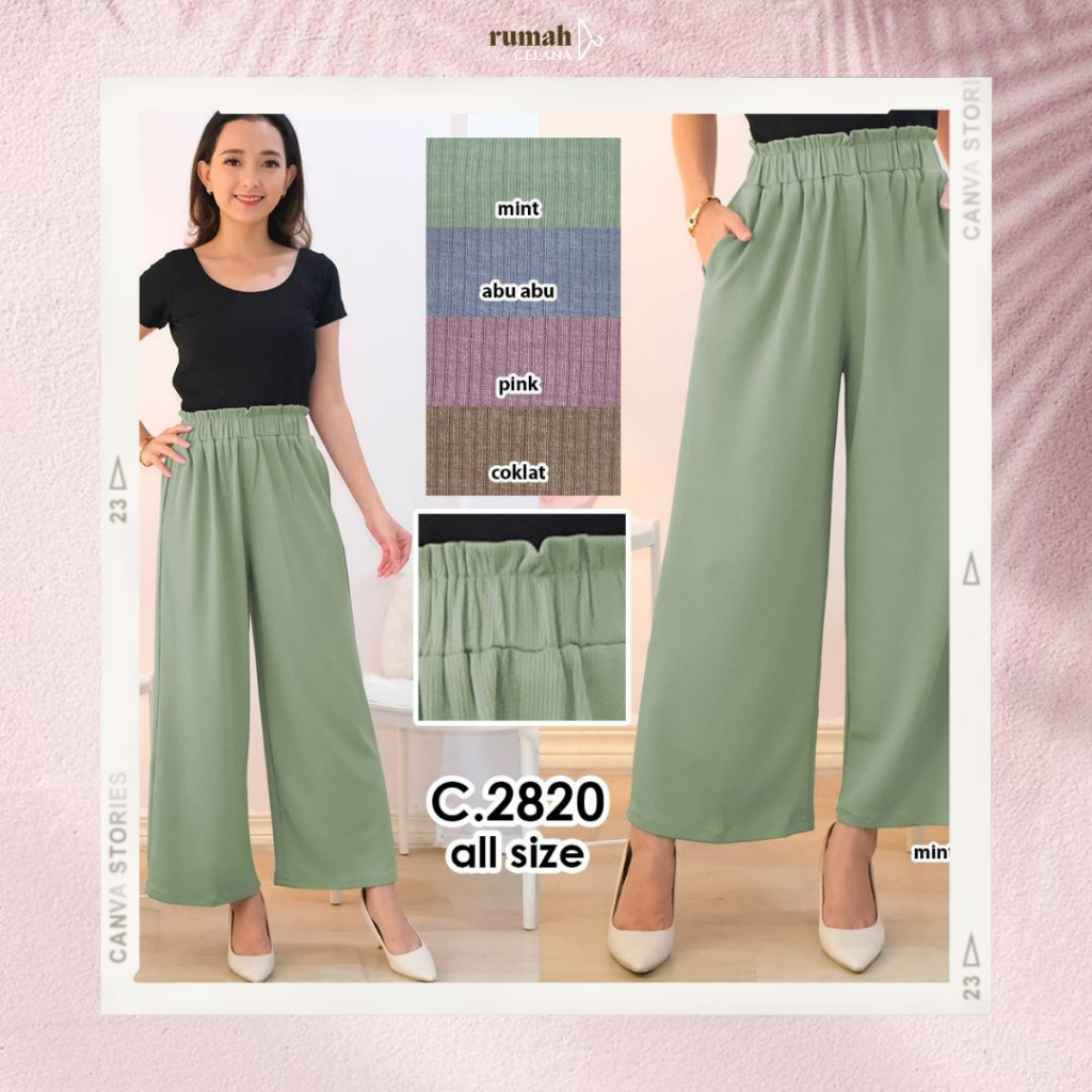 [RUMAH.CELANA] Celana kulot wanita/ Celana kulotpanjang wanita termurah C-2820