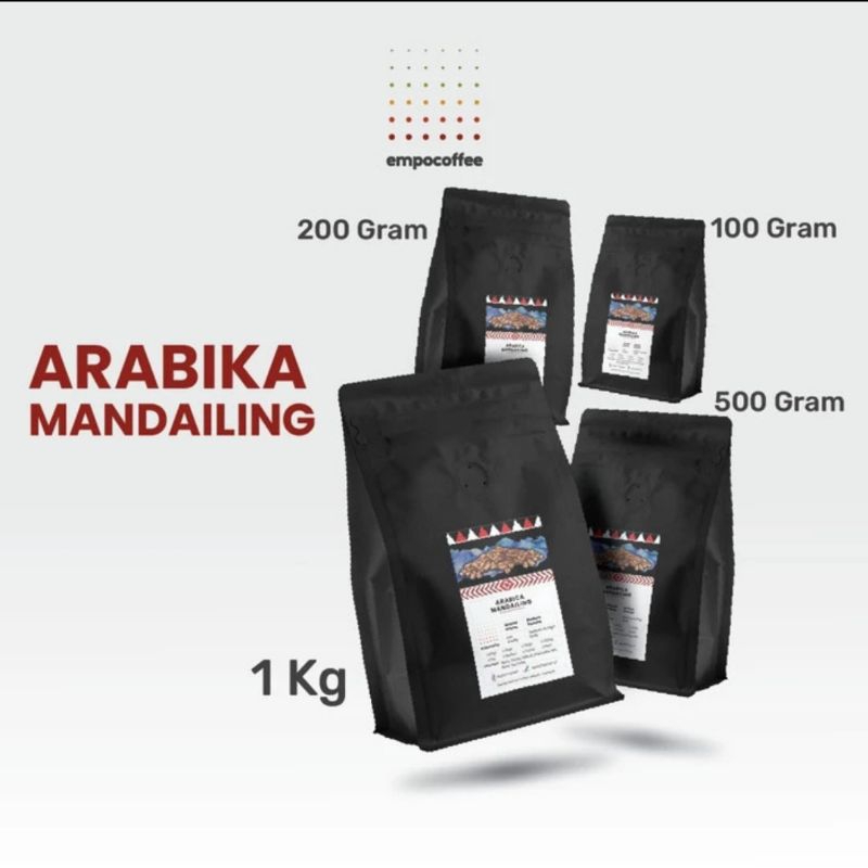 

Biji Kopi Arabika Mandailing Sumatra | Arabica Coffee Beans Coffee 100gr - 1Kg | ARABIKA MANDAILING