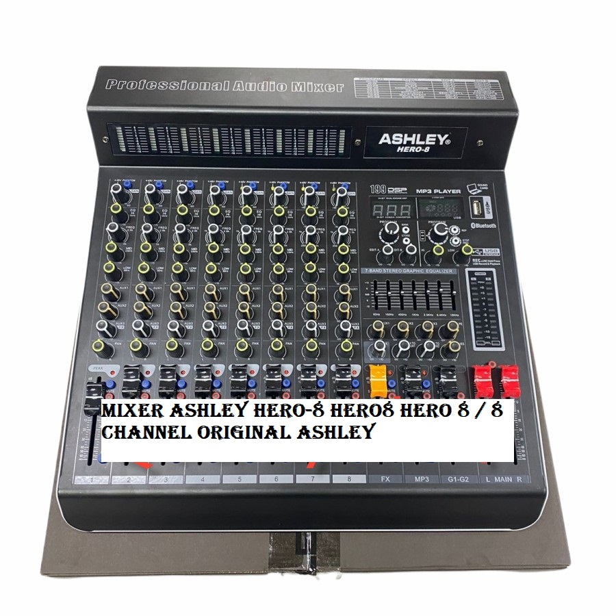 MIXER ASHLEY HERO-8 HERO8 HERO 8 / 8 CHANNEL ORIGINAL ASHLEY
