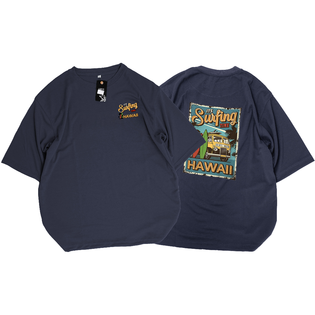 Mokokomo - T-shirt Kaos Surfing Oversize Unisex Baju Distro Oversize Kaos Jumbo Big Size
