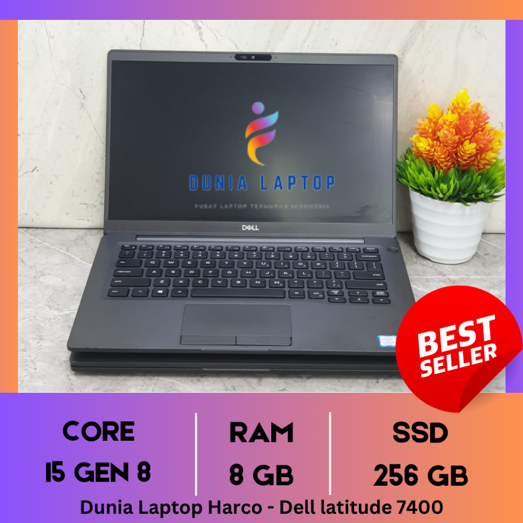 Laptop dell latitude 7400 - core i5 gen 8 - 8gb - ssd 256 gb - second