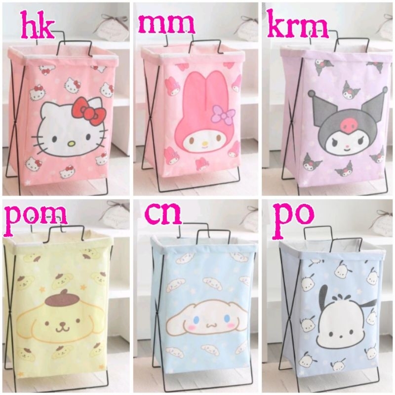 CL Keranjang laundry Kuromi Cinnamoroll My Melody Hello Kitty Pompompurin