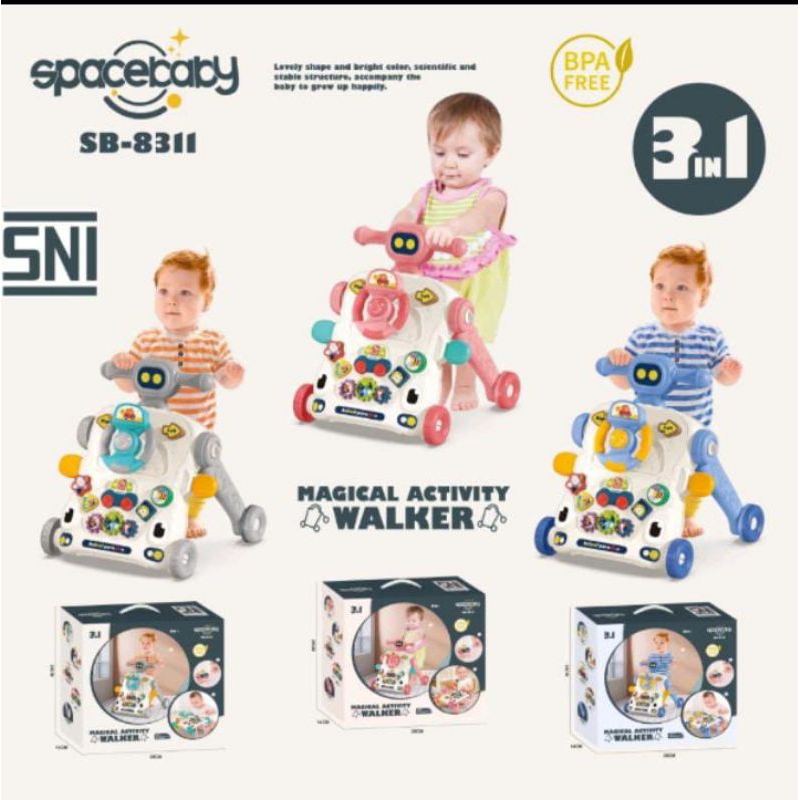 PUSH WALKER 3IN1 SPACEBABY SB-8311