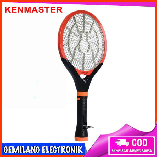 Kenmaster Raket Nyamuk + Senter UV