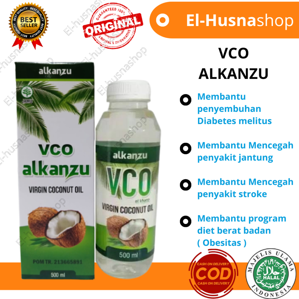 

VCO Virgin Coconut Oil 500ml Alkanzu Minyak Kelapa Murni Asli Original