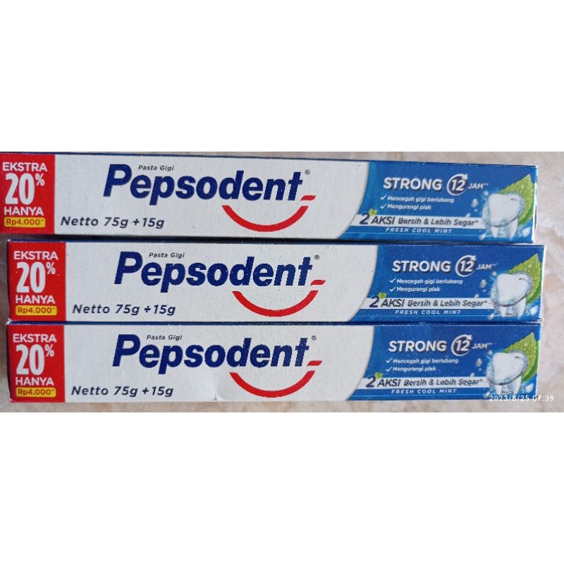 6pcs Pepsodent 75gr+15gr pasta gigi