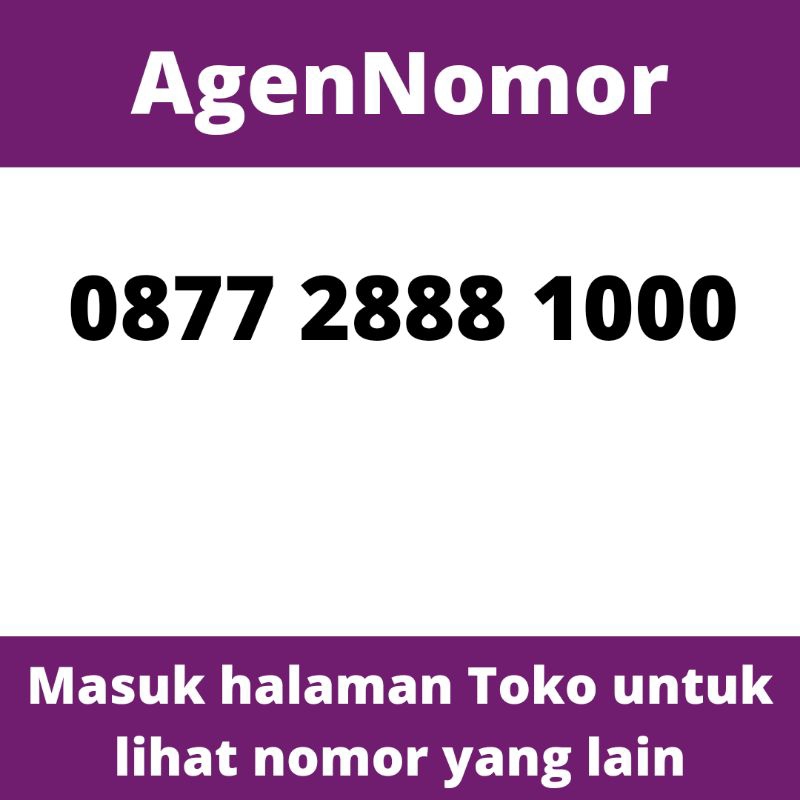 kartu perdana 0877 2888 1000 nomor cantik xl pra bayar