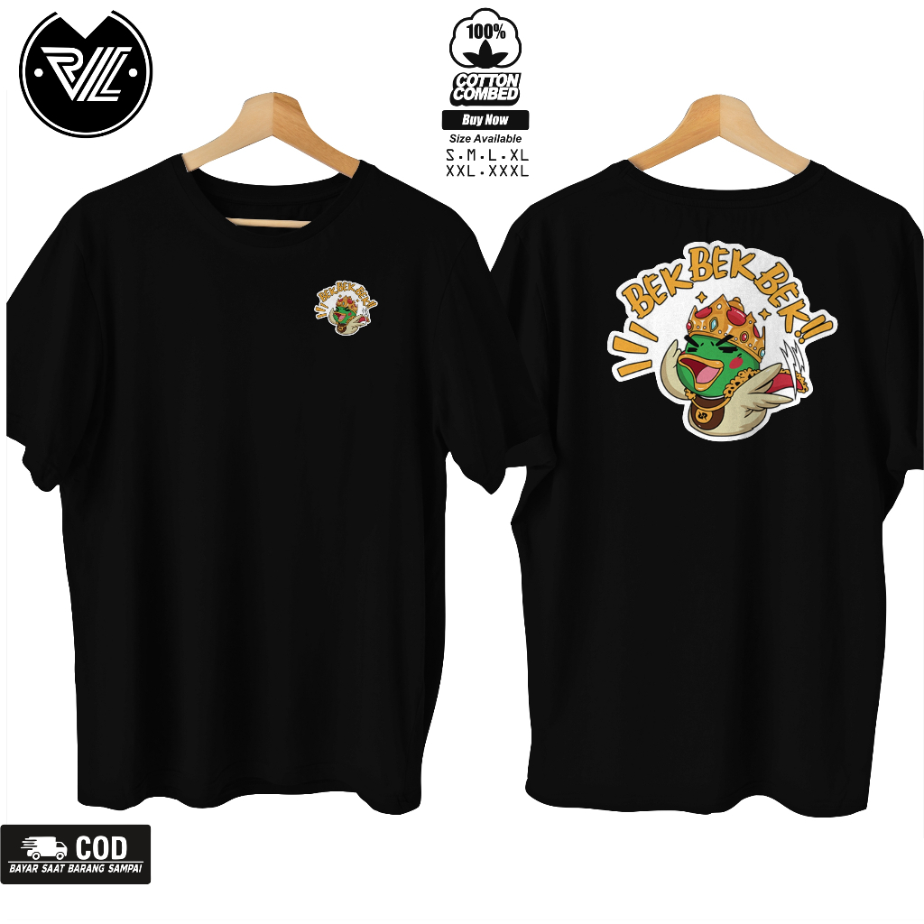 Tshirt Baju Kaos Stiker emote RRQ BEK BEK BEK MOBILE LEGENDS ML / Kaos Gamers / Kaos Game / Kaos Esp