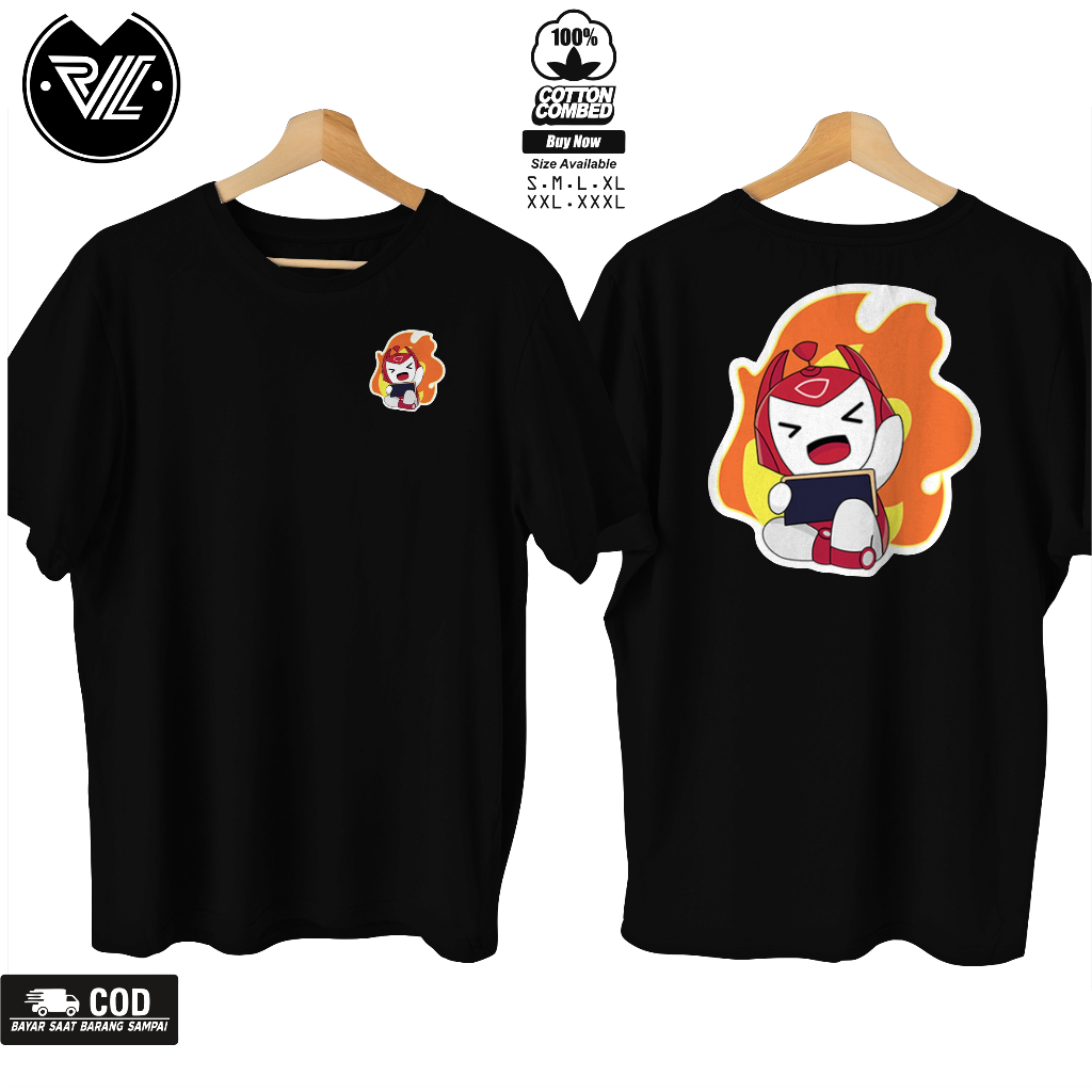 Tshirt Baju Kaos Stiker emote BTR BIGETRON LOVERS MOBILE LEGENDS ML / Kaos Gamers / Kaos Game / Kaos