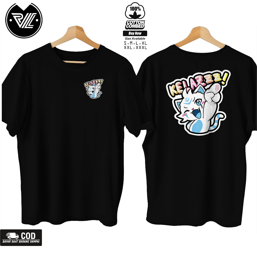 Tshirt Baju Kaos Stiker emote EVOS KELAZ LEGEND MOBILE LEGENDS ML / Kaos Gamers / Kaos Game / Kaos E