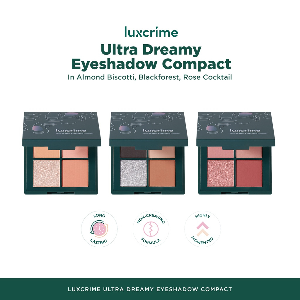 LUXCRIME Ultra Dreamy Eyeshadow Compact - Eyeshadow 4 Warna