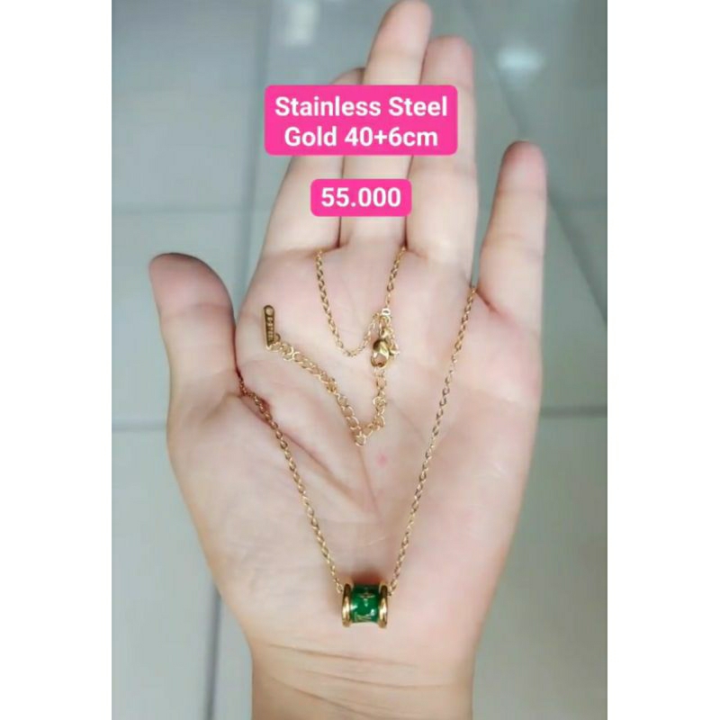 Aksesoris Kalung OSD Liontin Hijau Olla Shopping Depok