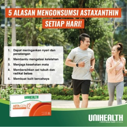 Natural Asthaxantin ASLI / ASTAGEN 12 Unihealth Soho ORIGINAL