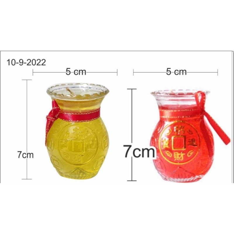 Lilin Jelly Nanas Sepasang /Lilin Jelly Kuning Lilin Jelly Merah / Lilin Jelly Sembahyang / Lilin Je