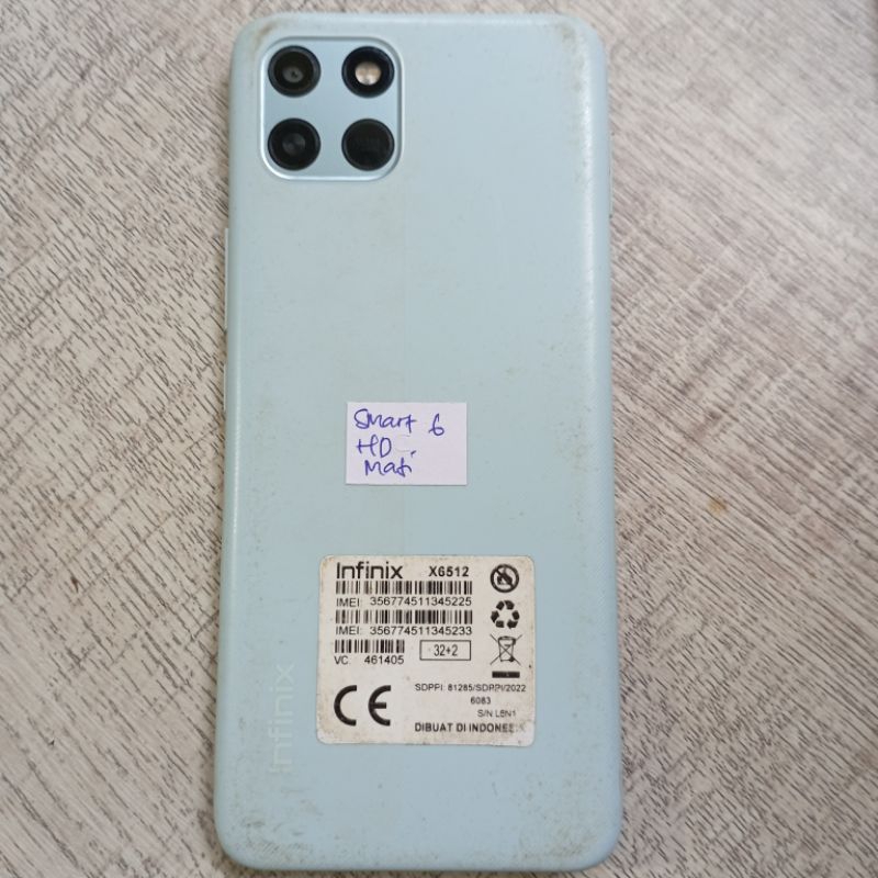 UNIT+MESIN INFINIX SMART 6 HD INFINIX X6512 SMART 6 HD HIDUP NORMAL