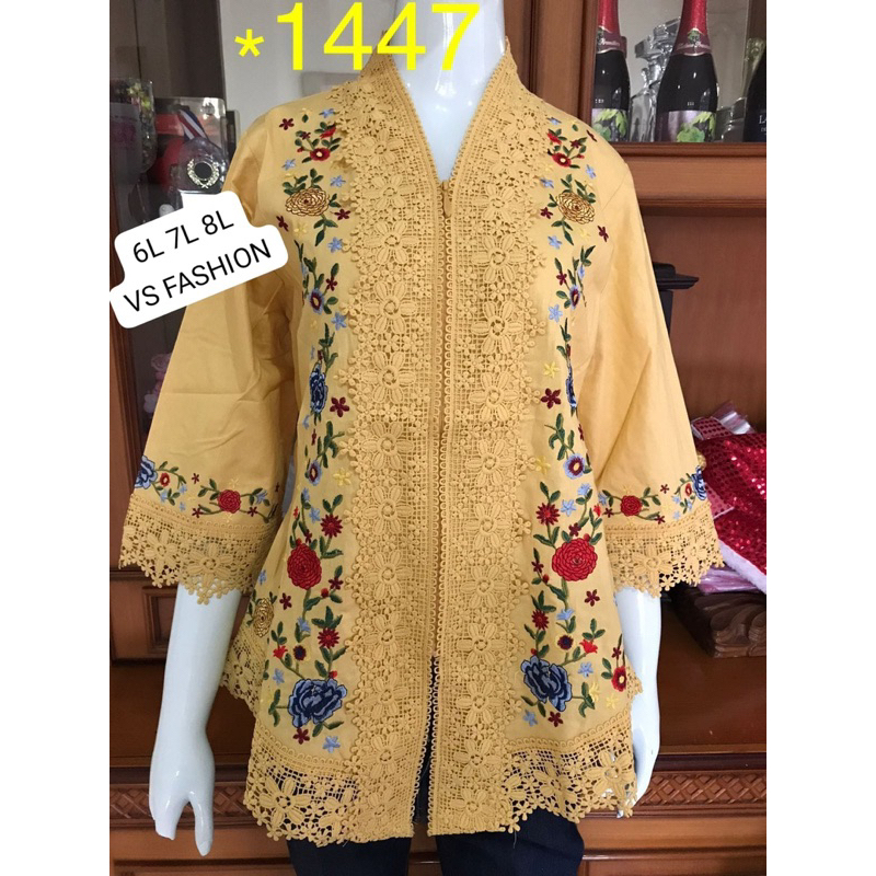 big size kebaya alexuez bordir timbul /kebaya size jumbo 6L 7L 8L /kebaya encim big size premium