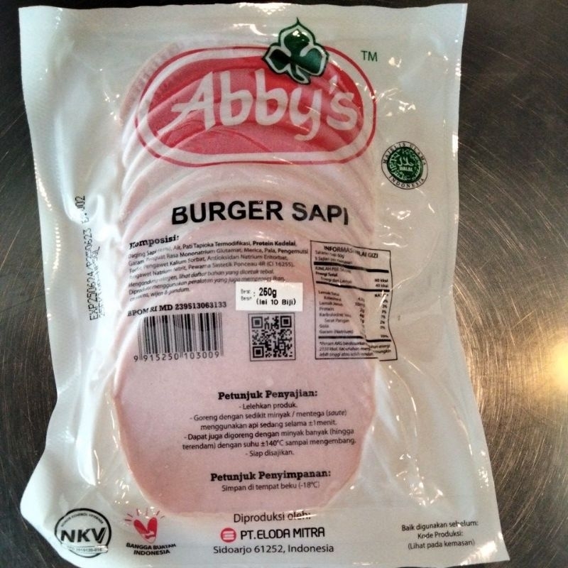 

ABBYS BURGER SAPI ISI 10BJ 250GR