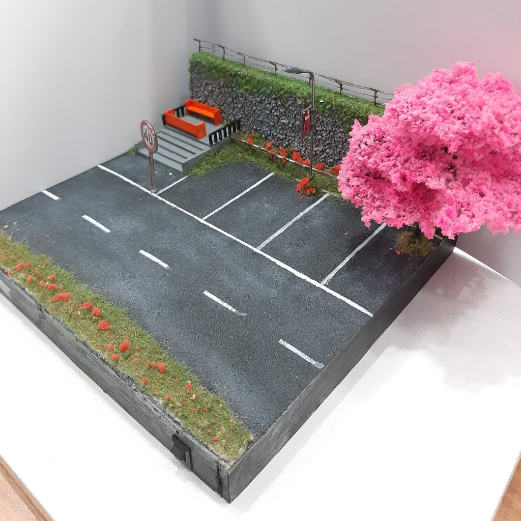 Diorama Parkiran Hotwheels Jepang / Parkiran Jepang 1/64 Sakura