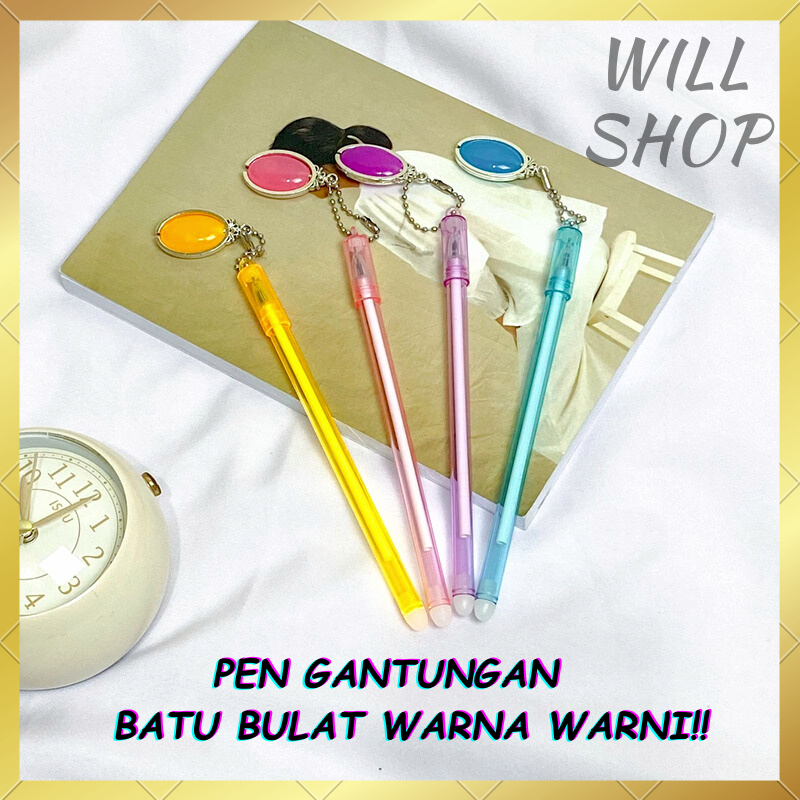 

BOLPEN PULPEN PENA GANTUNGAN RANTAI BATU BULAT WARNA WARNI LUCU UNIK / BOLPEN TINTA BIRU DI JAMIN NYATA / PEN GEL ALAT TULIS SEKOLAH MURAH BISA COD
