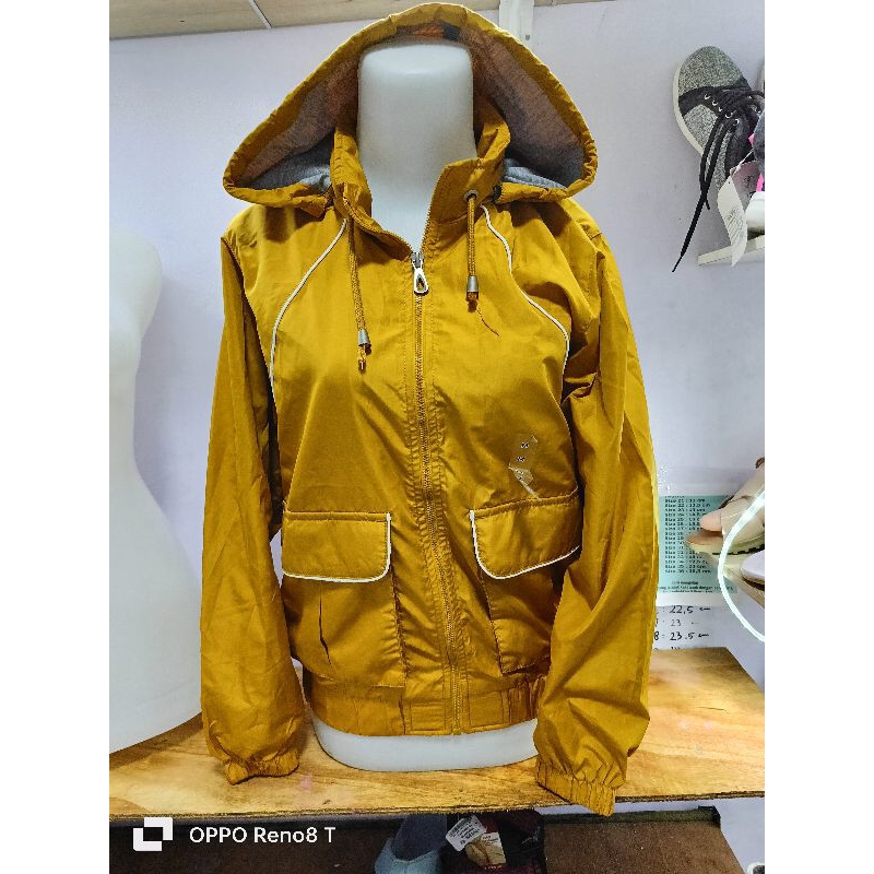 NEVADA M jaket Hoodie wanita branded matahari outerwear kuning kunyit parasit parasut remaja perempu