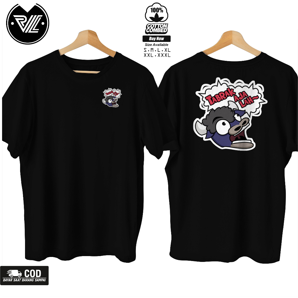 Tshirt Baju Kaos Stiker emote RBL TABRAK AJA LAH MOBILE LEGENDS ML / Kaos Gamers / Kaos Game / Kaos 