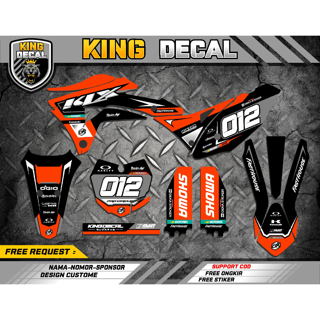 DECAL STICKER KLX GORDON FULL BODY / DECAL GORDON / DECAL STIKER VARIASI KLX GORDON / STICKER KLX ST