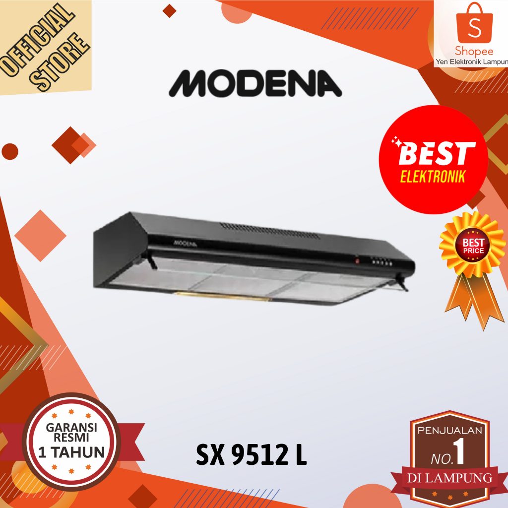 Cooker Hood Slim Hood Modena SX 9512 L