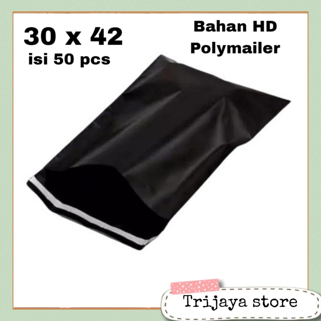 

Trijaya . plastik bungkus online shop/plastik polymailer klip 30x42 . 1pack isi 50 lembar