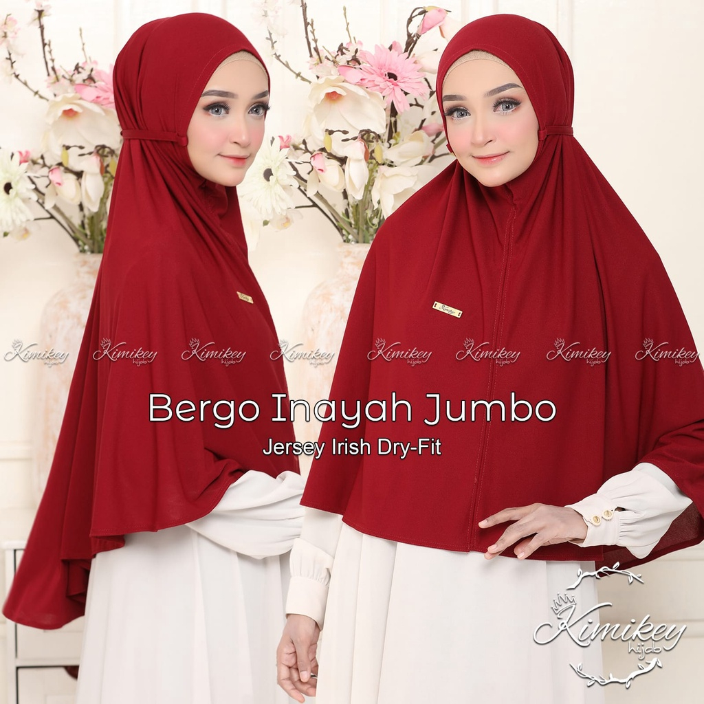 Promo 11.11  New HijabBergo Instan Jumbo Syria Kimikey Inayah Jumbo Original Kimikey Jersey Irish Dry Fit