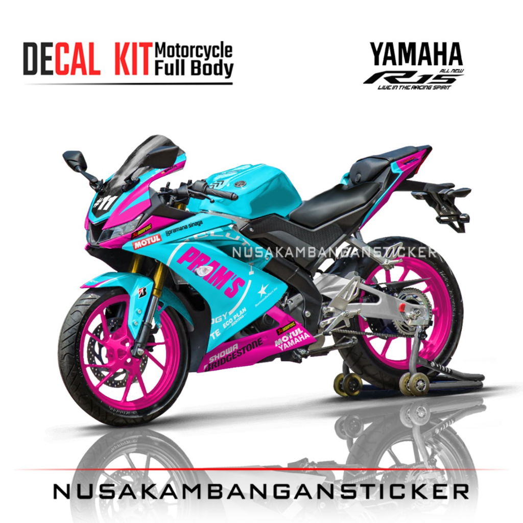 Stiker R15 V3 - Pink Biru