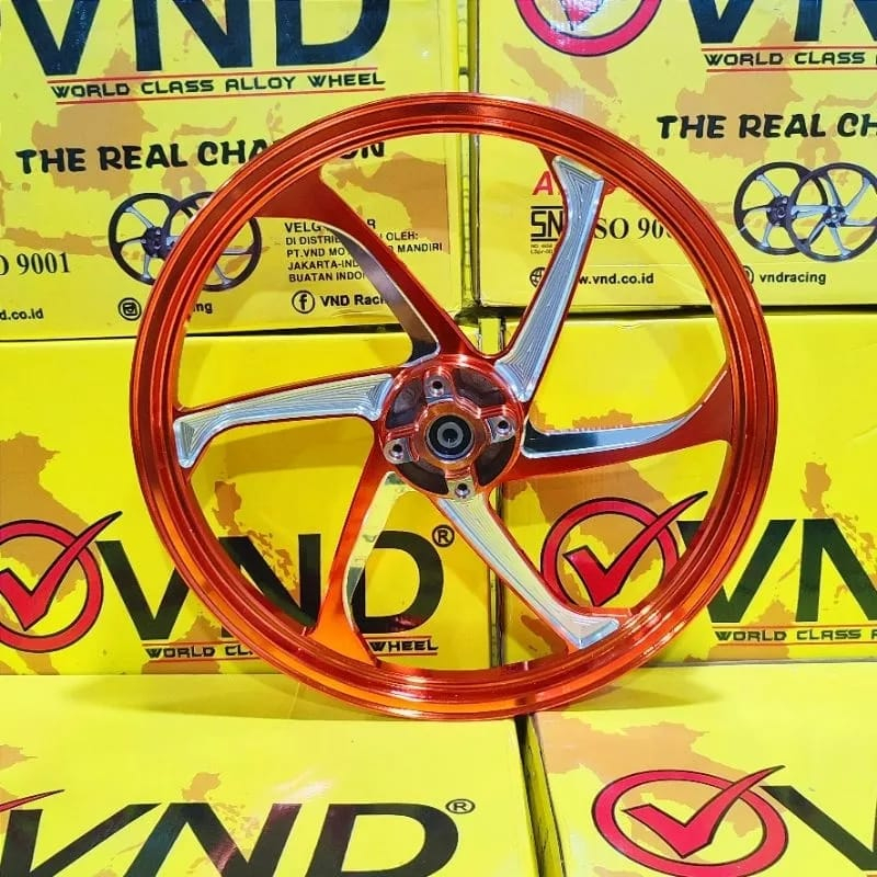 VND Velg  Racing AK66 Tipe AK 66 Palang 5 Set Depan Belakang Yamaha Jupiter Z Jupi Mx Old, Vega ZR F