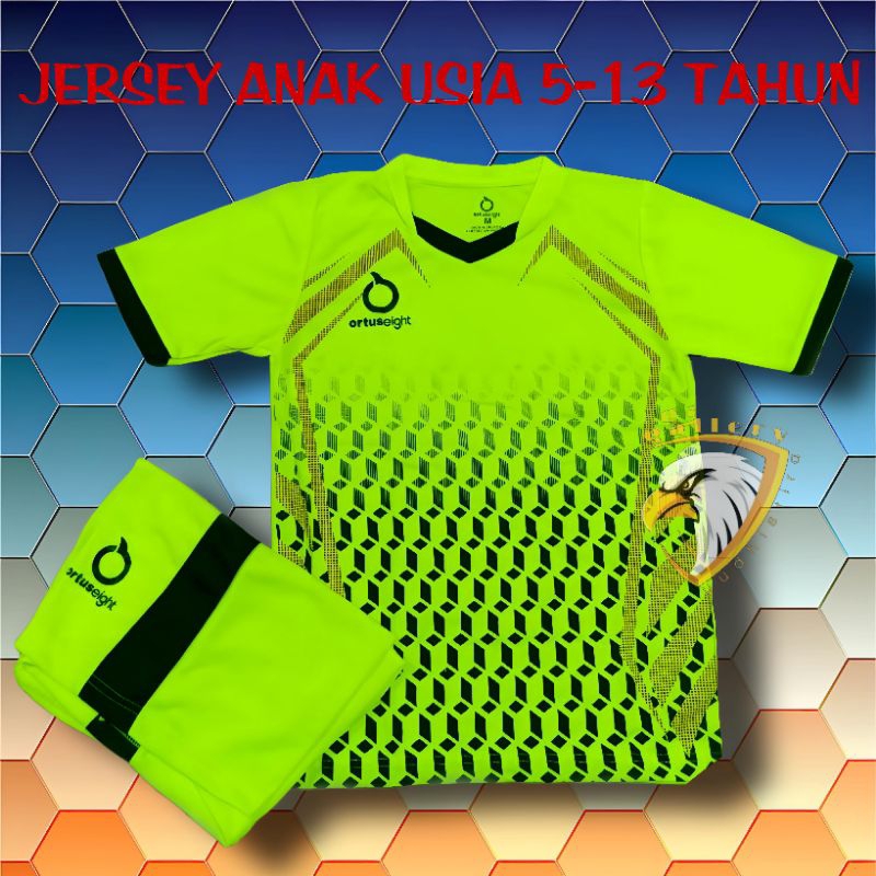 Setelan Jersey Bola Anak Baju Bola Futsal Voli SSB Junior Dryfit Putra Putri Set Baju Celana