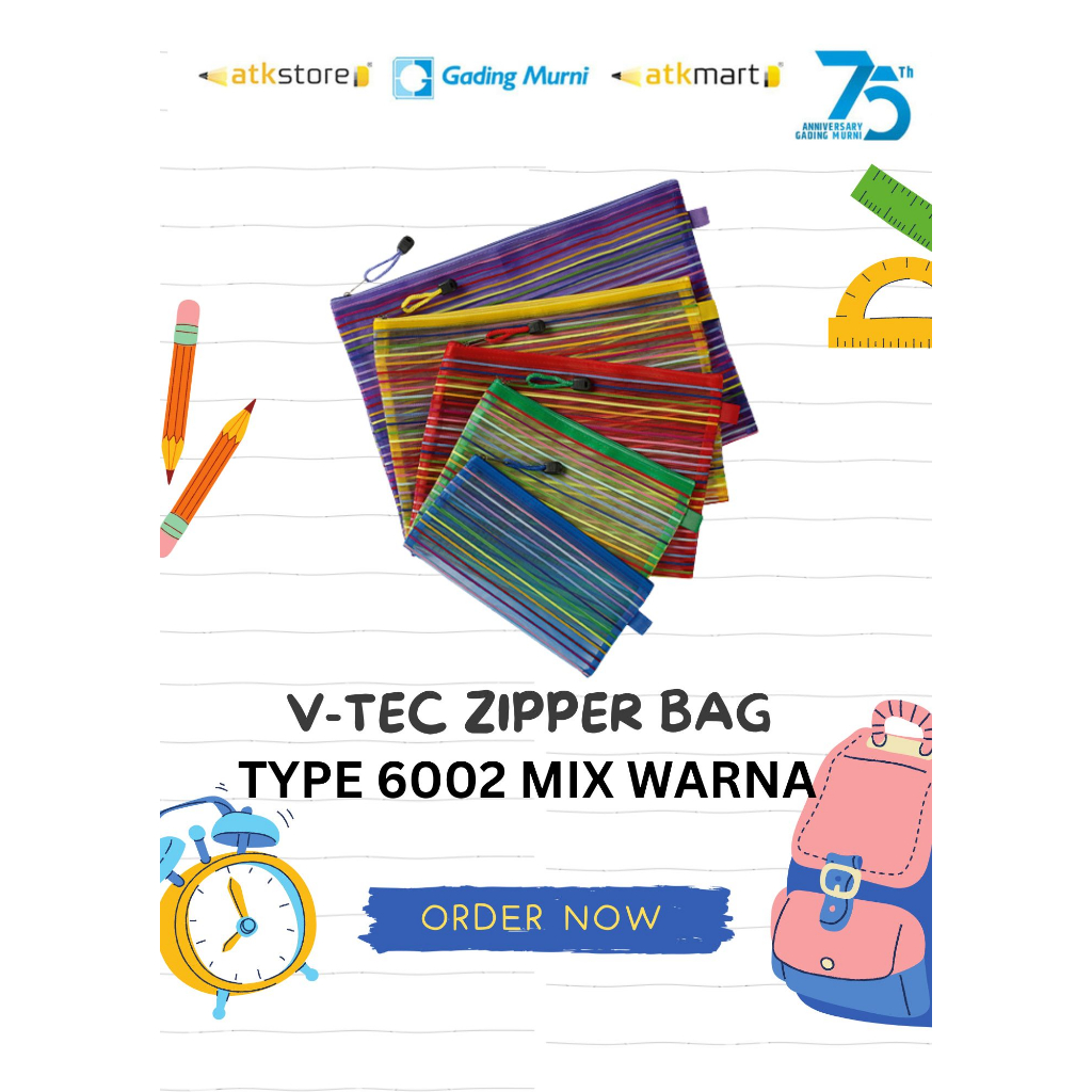 

V Tec Folder Zipper Bag 6002 B5 B4 A6 A5 A4 - Zipper Lock / Zipper Storage Bag / Travel Pouch Serbaguna / Zipper Pouch Traveling / Tempat Penyimpanan Travel Serbaguna