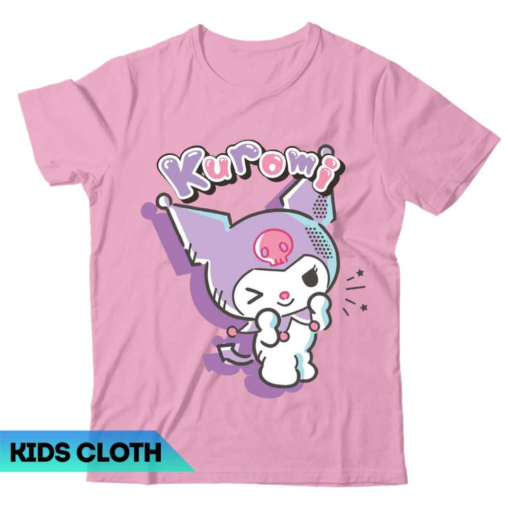 BISA COD FREE NAMA KAOS ANAK KUROMI SANRIO MY MELODY LUCU BAJU ANAK ANAK KUROMI T-SHIRT ANAK KUROMI