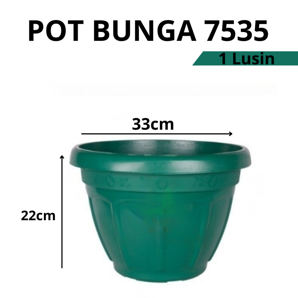 Pot plastik 7535 per 1 lusin. pot bunga plastik