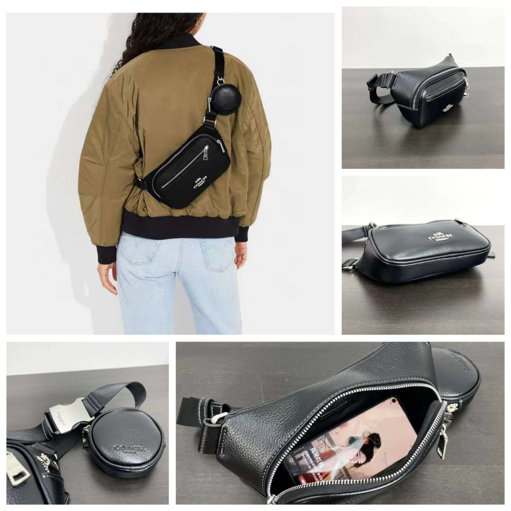 CJ506 CJ507 tas selempang pria import slingbag belt bag elias signature kanvas charcoal vip g1shoes