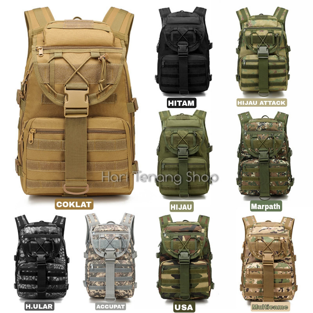 T.9900 Tas Ransel Pria/Tas Ransel Tactical MILITARY/ Tas Ransel Tactical Bahan Kanvas Nilon