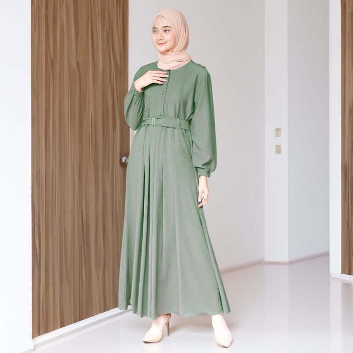 Baju Gamis Terbaru | Gamis Wanita Muslim | Gamis Putih Wanita Kekinian | Dress Korean Style