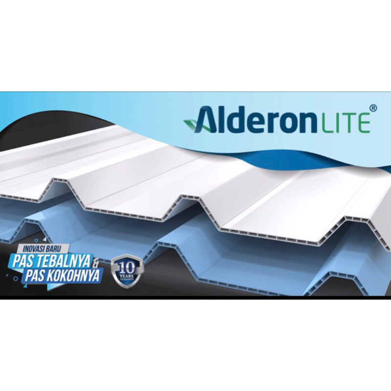 Alderon Lite Atap UPVC per meter pengiriman Jabodetabek