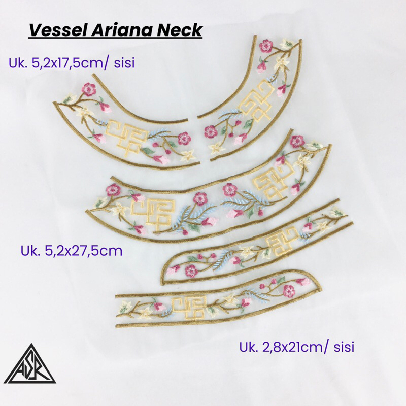 Bordir Jahit Vessel Ariana Neck Set