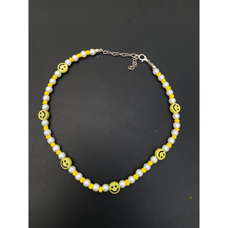 BISA COD Lamazi Kalung Manik Simple Glam / Kalung Wanita Acc Korea / Kalung Mutiara Mix Smile  Hijab