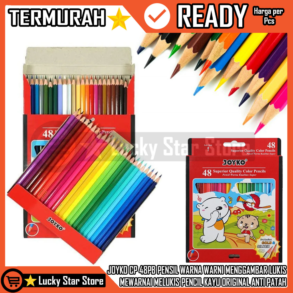 

Joyko Pensil Warna Cp - 48pb Kelir Mewarnai Isi 48 Set Warnawarni Melukis Mengambar Gambar Crayon Krayon Klasik Kecil Kecik Cerayon Klir Kelirr Spidol Kerayon Menggambar Color Kolor Kolour Alat Perlengkapan Anakanak Sekolah Tk Bagus Murah Meriah Pastel