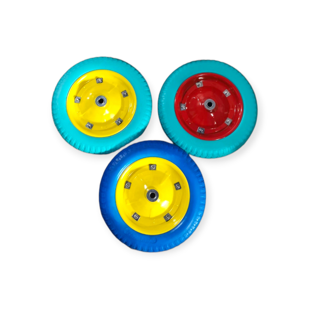 Ban Mati Warna / Roda Gerobak Mati / Roda Gerobak Dorong Pasir / Ban Mati Pu