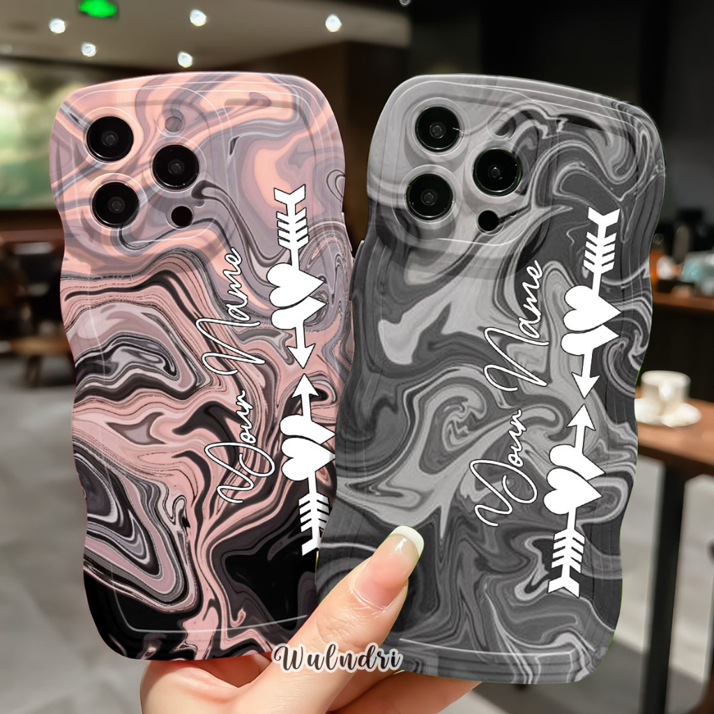 Case Gelombang Bisa Request Nama Untuk Tipe Hp Vivo Y20 Y20S Y35 Y21S Y16 Y35 Y22 Y91/ Softcase Gelo