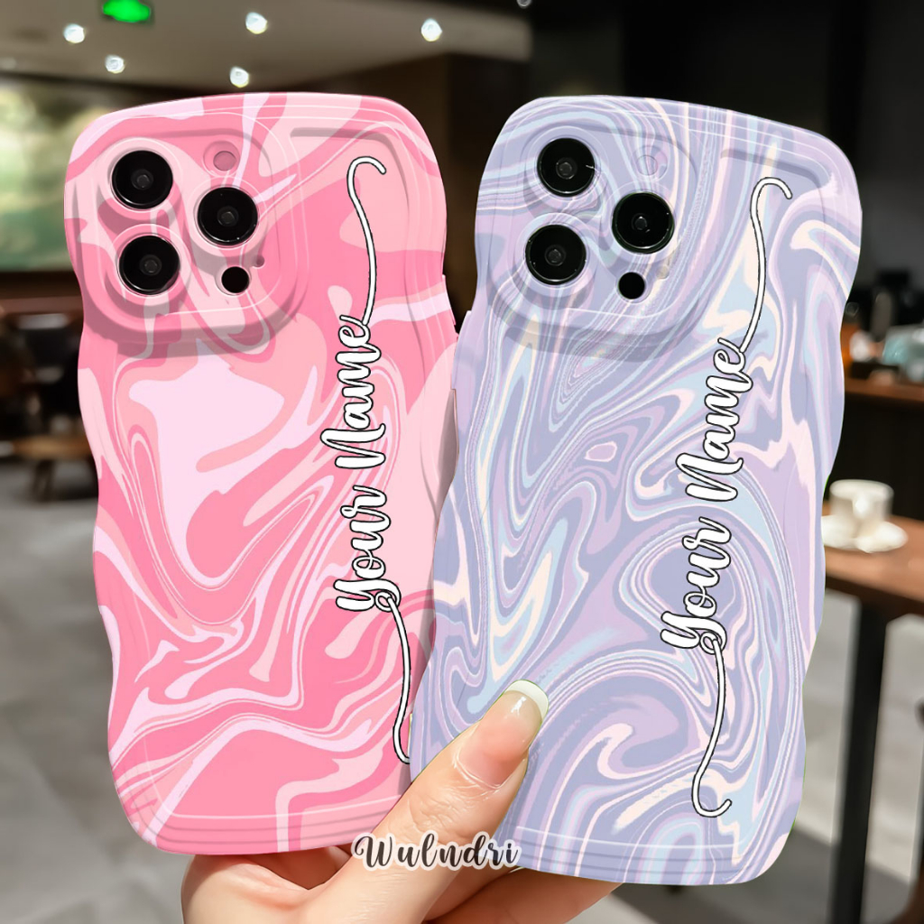 Case Gelombang Bisa Request Nama Untuk Tipe Hp Vivo Y20 Y20S Y35 Y21S Y16 Y35 Y22 Y91/ Softcase Gelo