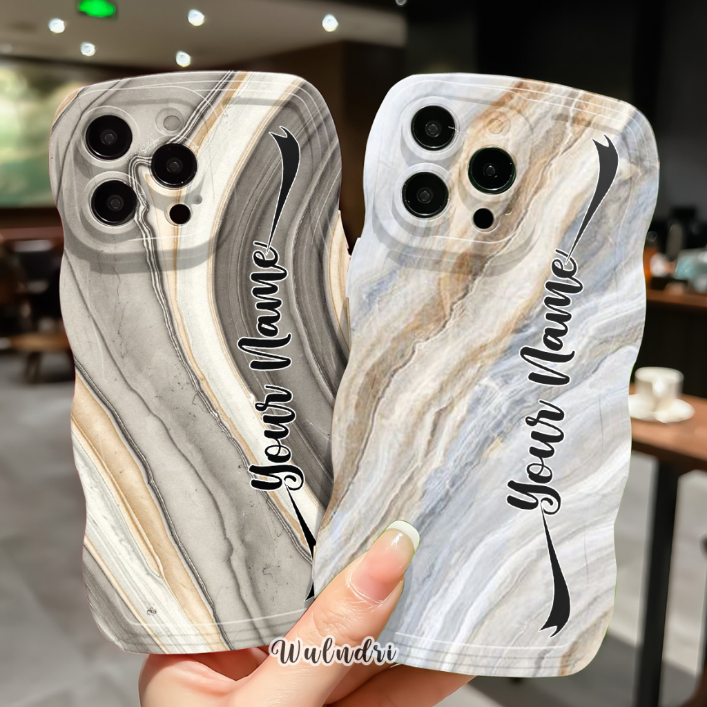 Case Gelombang Bisa Request Nama Untuk Tipe Hp Vivo Y20 Y20S Y35 Y21S Y16 Y35 Y22 Y91/ Softcase Gelo