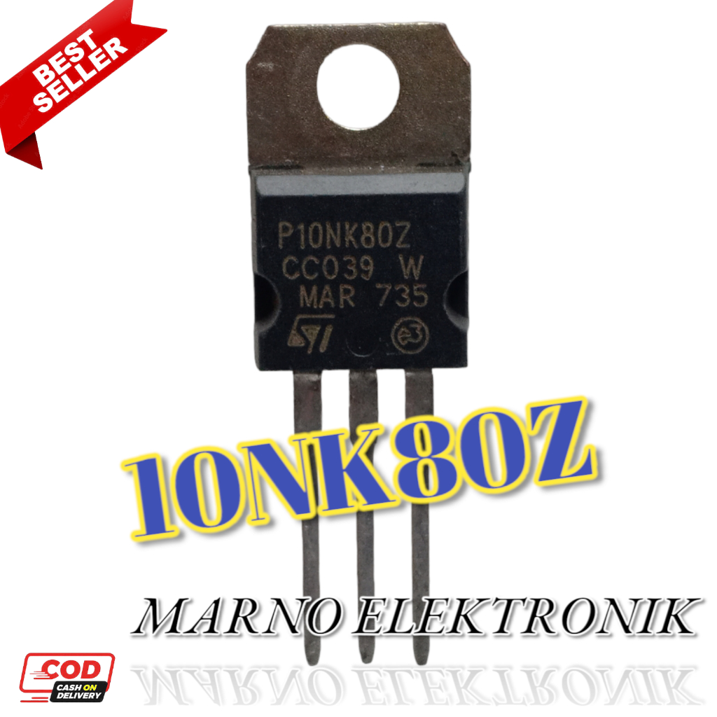 IC TR TRANSISTOR 10NK80Z 10NK80 ASLI ORIGINAL ORI