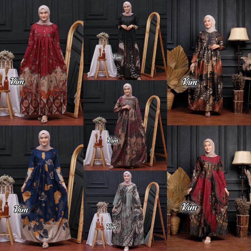 Gamis Batik (COD) MANGGAR Gamis Batik Pesta Model Terbaru